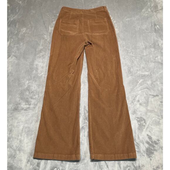 Faherty Pants Womens 27 Brown Stretch Cord Patch Pocket Corduroy Classic - Picture 2 of 9